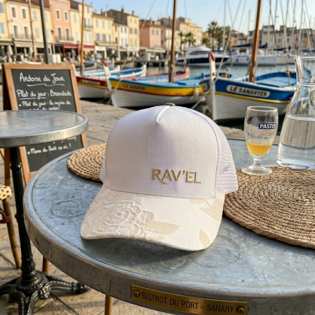 Écume: Casquette blanche Trucker premium en édition limitée à 83 exemplaires