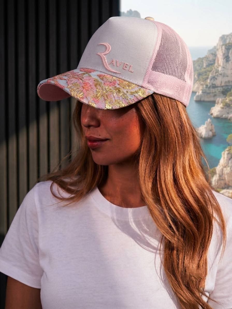 Casquette rose et blanche Trucker premium en édition limitée à 83 exemplaires
