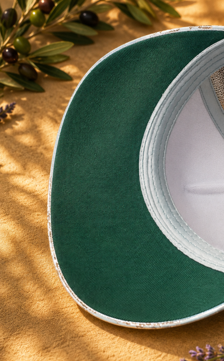 Palma Verde: Casquette verte/doré Trucker premium en édition limitée collab Makaĩ