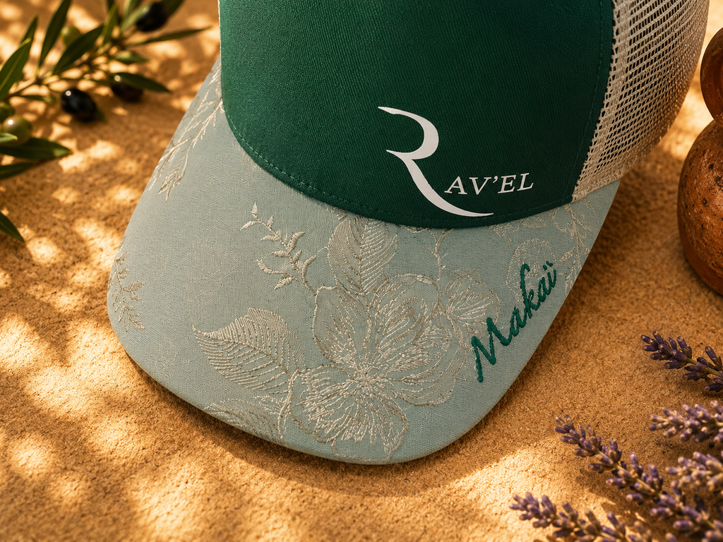 Palma Verde: Casquette verte/doré Trucker premium en édition limitée collab Makaĩ