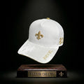 Casquette fleur de lys blanche et doré premium en édition limitée à 83 exemplaires