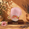 Rosabella: Casquette rose/grise Trucker premium en édition limitée collab Makaĩ