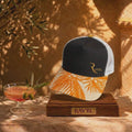 Palma Sunset: Casquette noire/orange/blanche Trucker premium en édition limitée collab Makaĩ