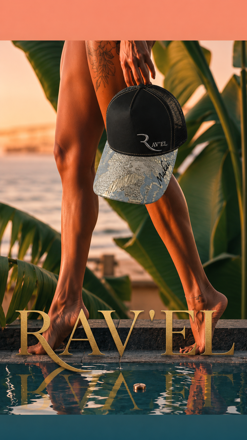 Black Silver: Casquette noire/argent Trucker premium en édition limitée collab Makaĩ