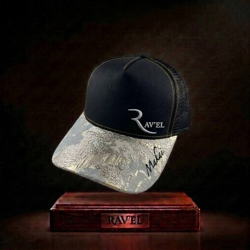 Black Silver: Casquette noire/argent Trucker premium en édition limitée collab Makaĩ