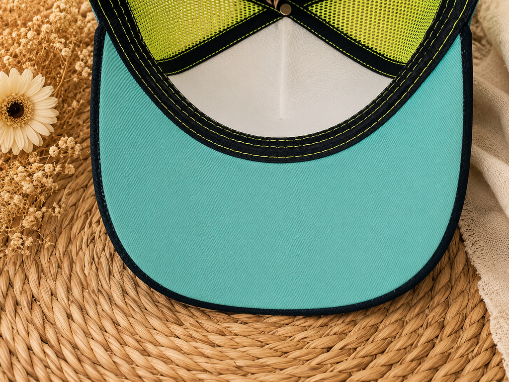 La Sportive: Casquette bleue/jaune/noire Trucker premium en édition limitée collab Makaĩ