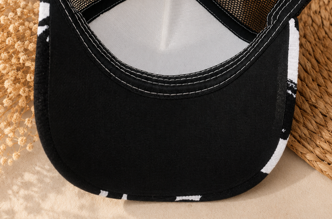 Black And White: Casquette noire/blanche Trucker premium en édition limitée collab Makaĩ