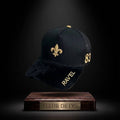 Casquette fleur de lys noire et doré premium en édition limitée à 83 exemplaires