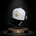Casquette fleur de lys noire/blanche et doré premium en édition limitée à 83 exemplaires